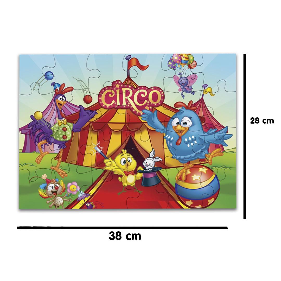 Foto 4 pulgar | Rompecabezas Didacti Juegos Circo Multicolor Pieza Gigante Gallina Pintadita Circo 24 Piezas