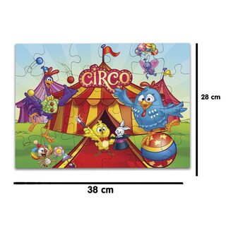 Foto 3 | Rompecabezas Didacti Juegos Circo Multicolor Pieza Gigante Gallina Pintadita Circo 24 Piezas