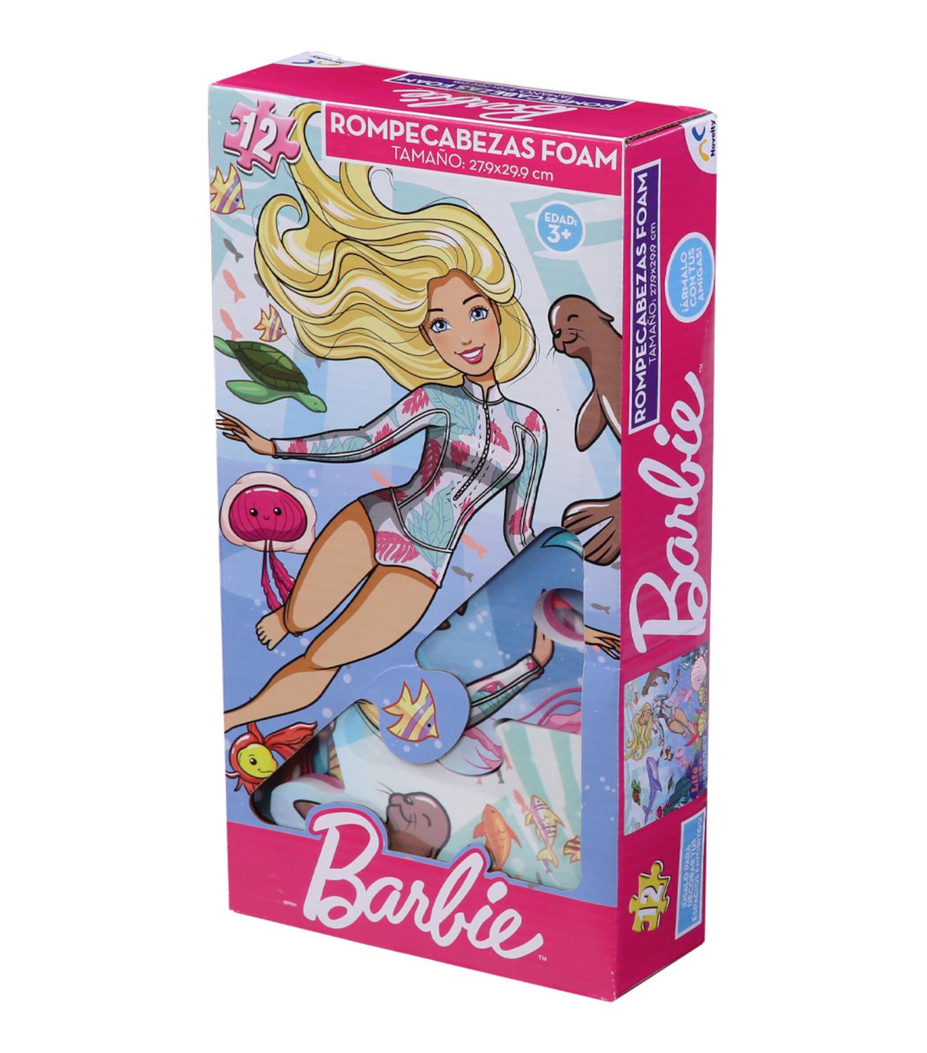 Foto 2 pulgar | Rompecabezas Barbie en Foam 12 Pz - Novelty