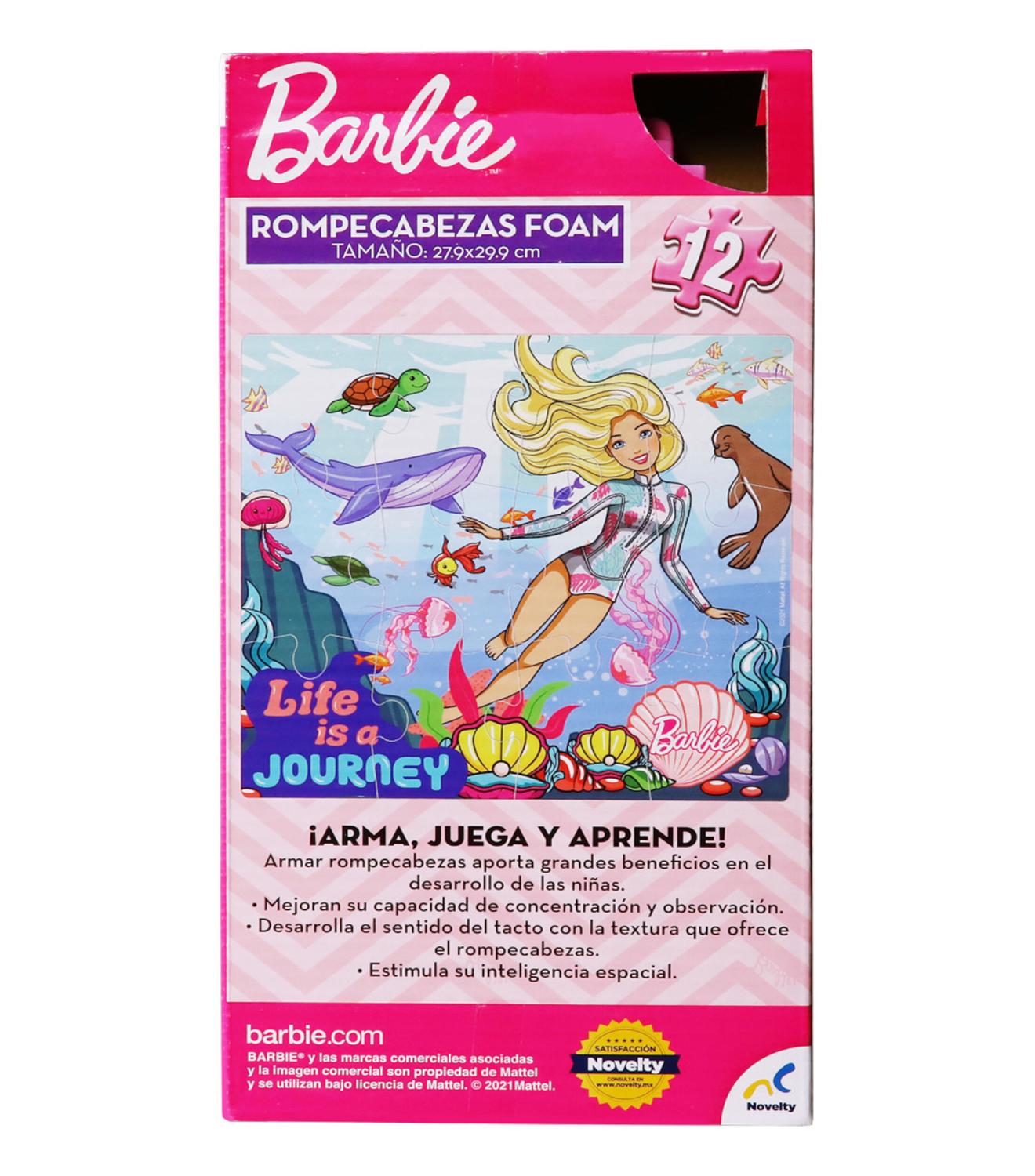 Foto 3 pulgar | Rompecabezas Barbie en Foam 12 Pz - Novelty