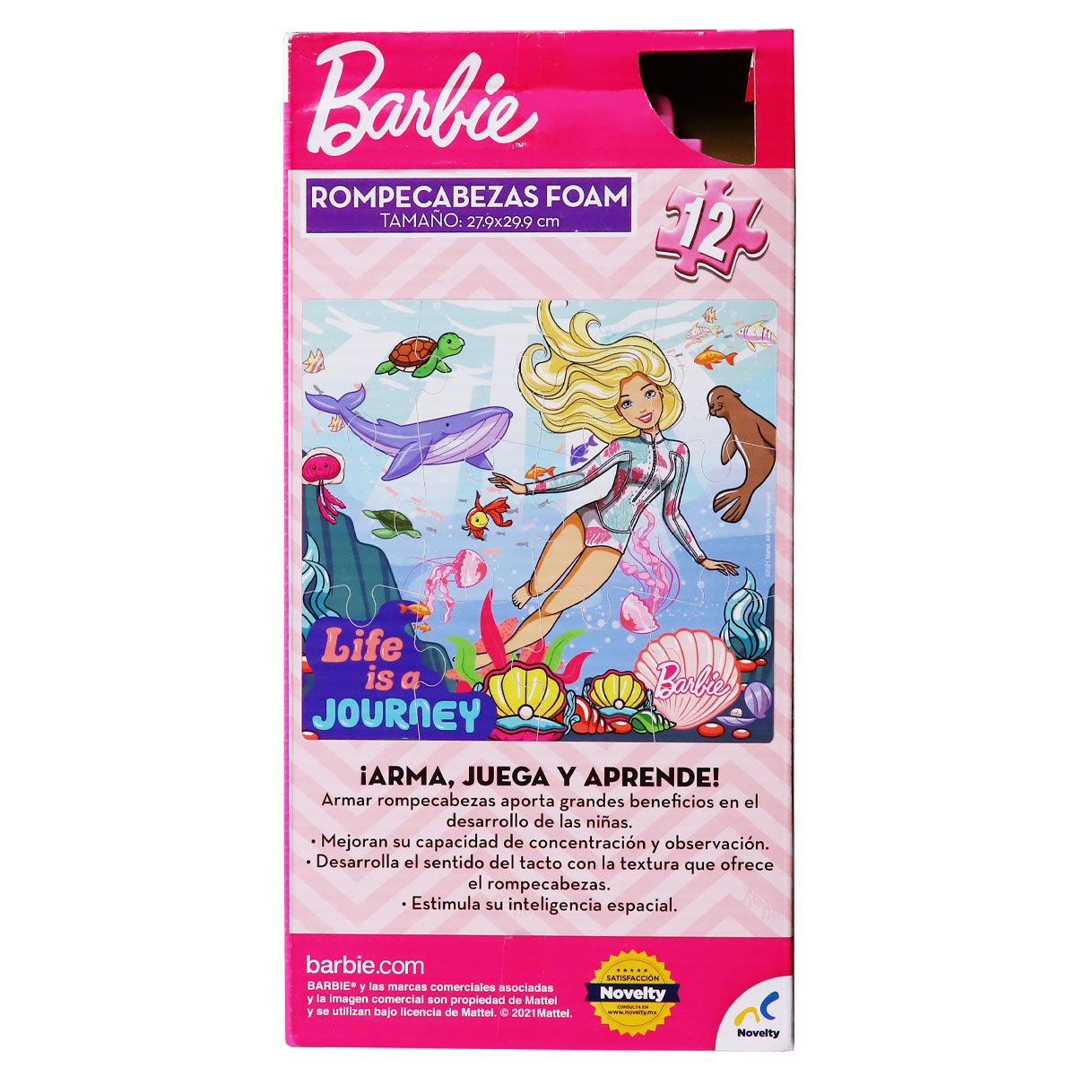 Foto 4 pulgar | Rompecabezas Barbie en Foam 12 Pz - Novelty