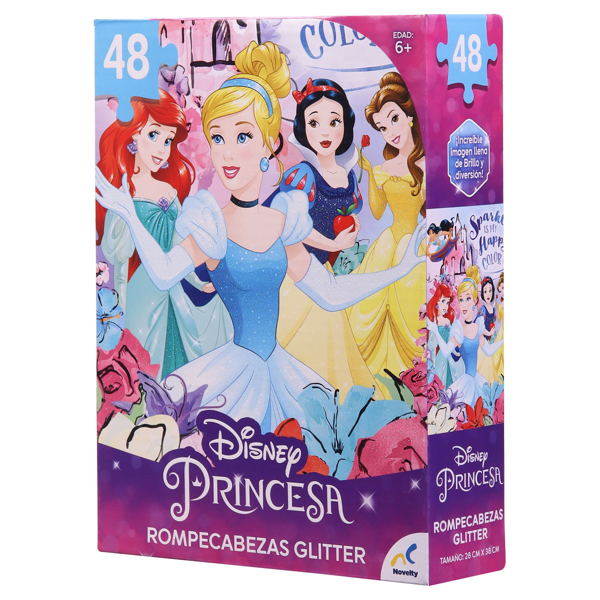 Foto 2 pulgar | Rompecabezas Glitter Novelty Disney Princesa 48 Piezas