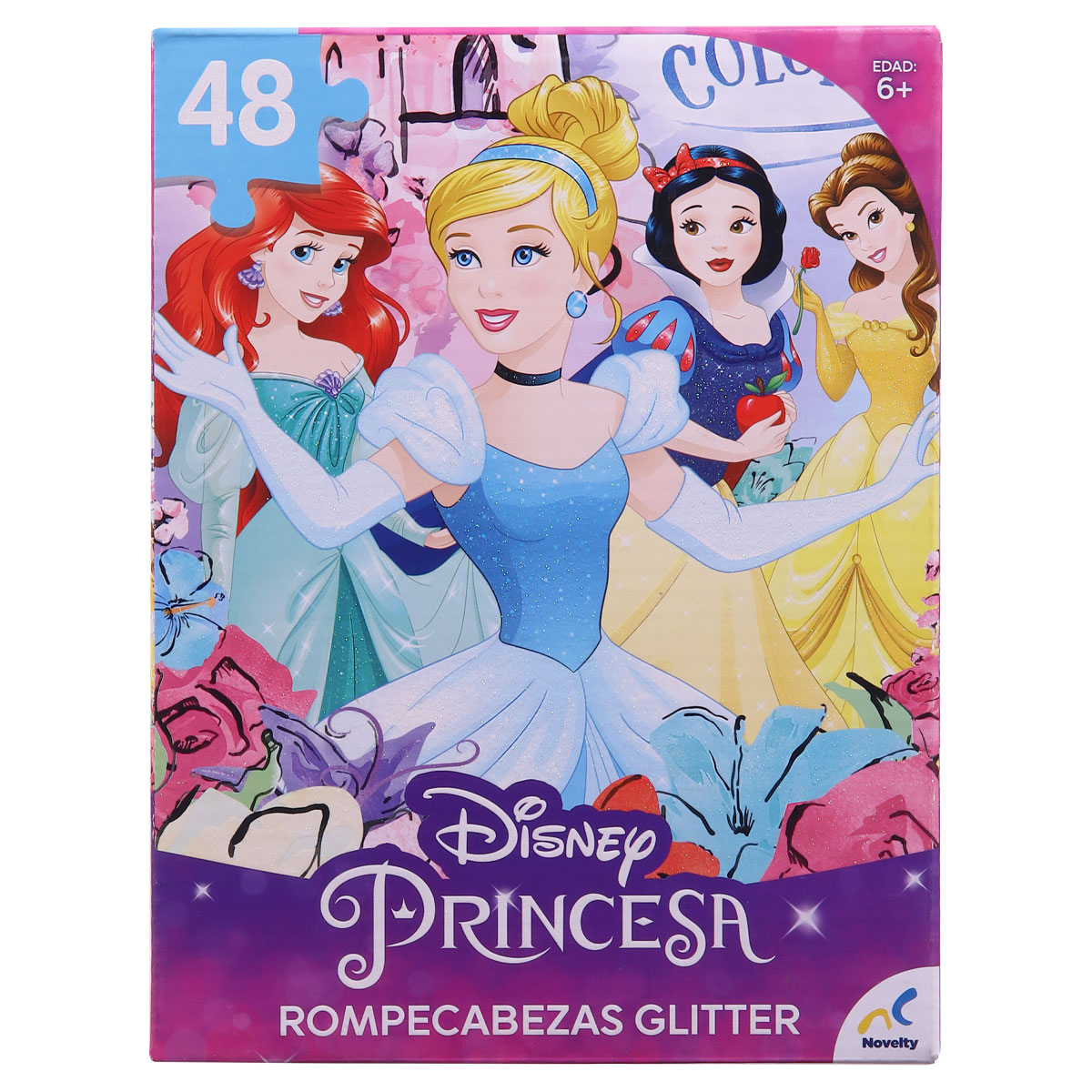 Foto 3 pulgar | Rompecabezas Glitter Novelty Disney Princesa 48 Piezas