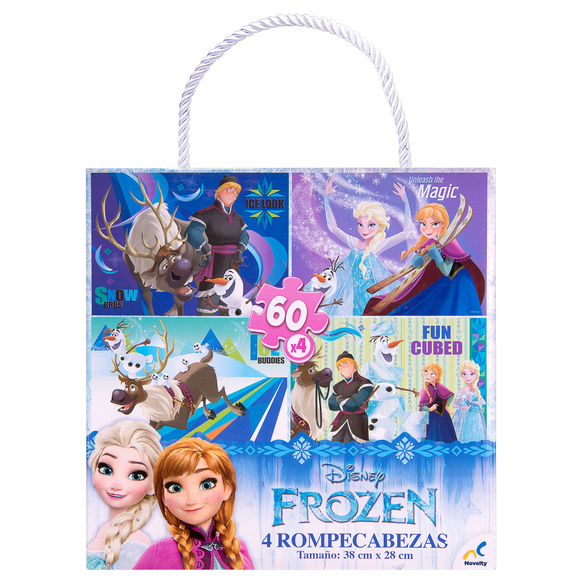 Rompecabezas 4 en 1 para Niños de Frozen Novelty Multicolor