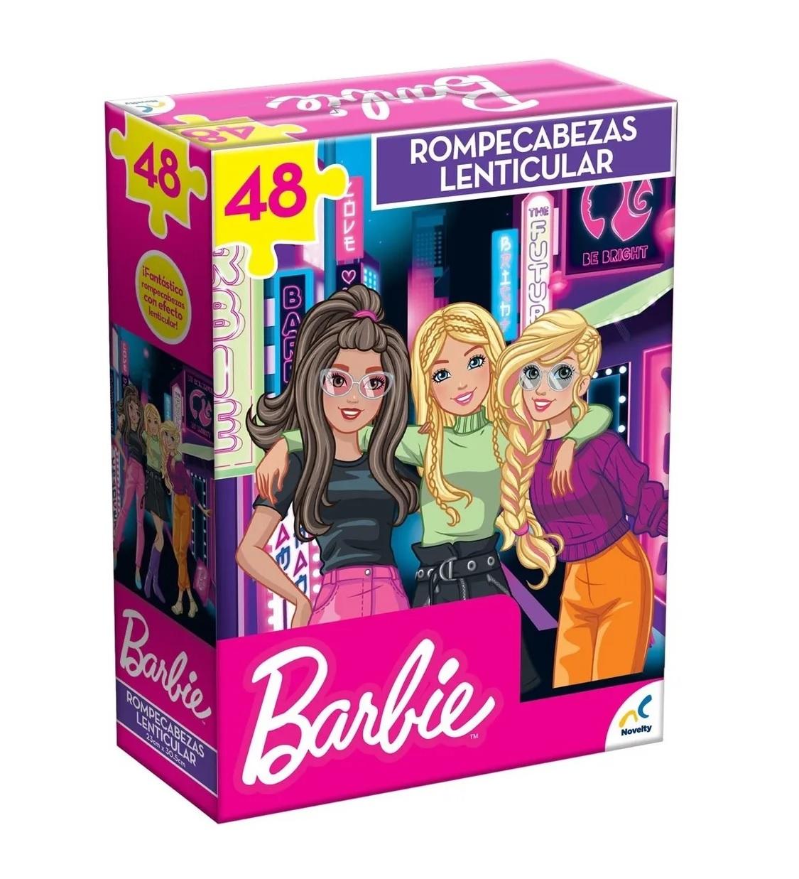 Foto 3 pulgar | Rompecabezas Lenticular Barbie con 48 Piezas Caja Cartón Novelty Multicolor