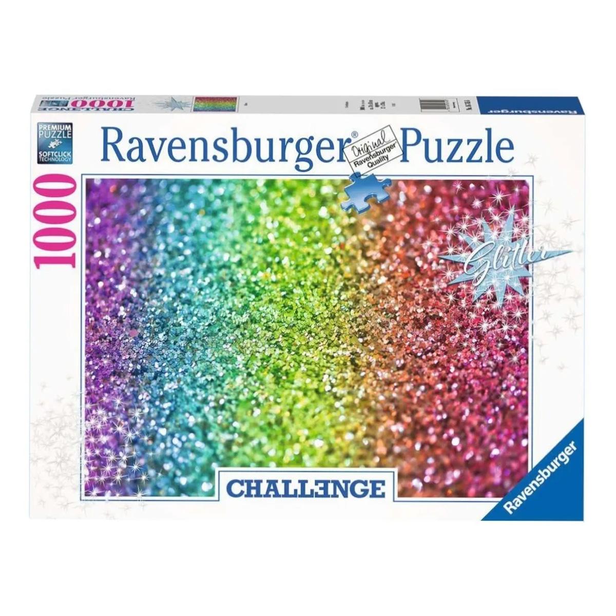 Foto 2 pulgar | Rompecabezas Brillantina Challenge Gliter  Ravens de 1000 pz