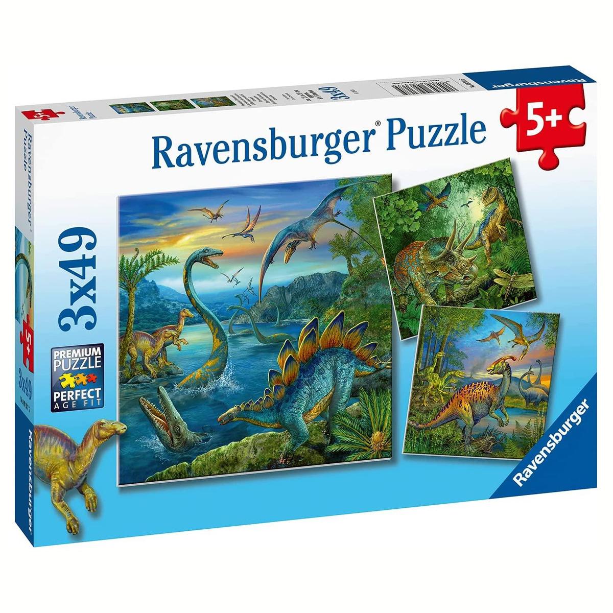 Foto 2 | Rompecabezas Dinosaurios Ravensburger 3x49 Piezas