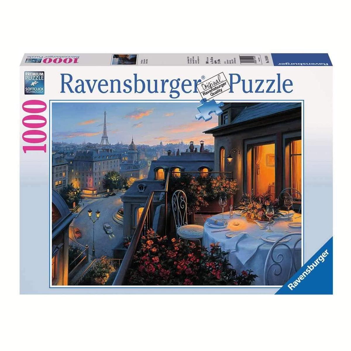 Foto 2 pulgar | Rompecabezas Ravensburger Balcón Vista Paris con 1000 Piezas