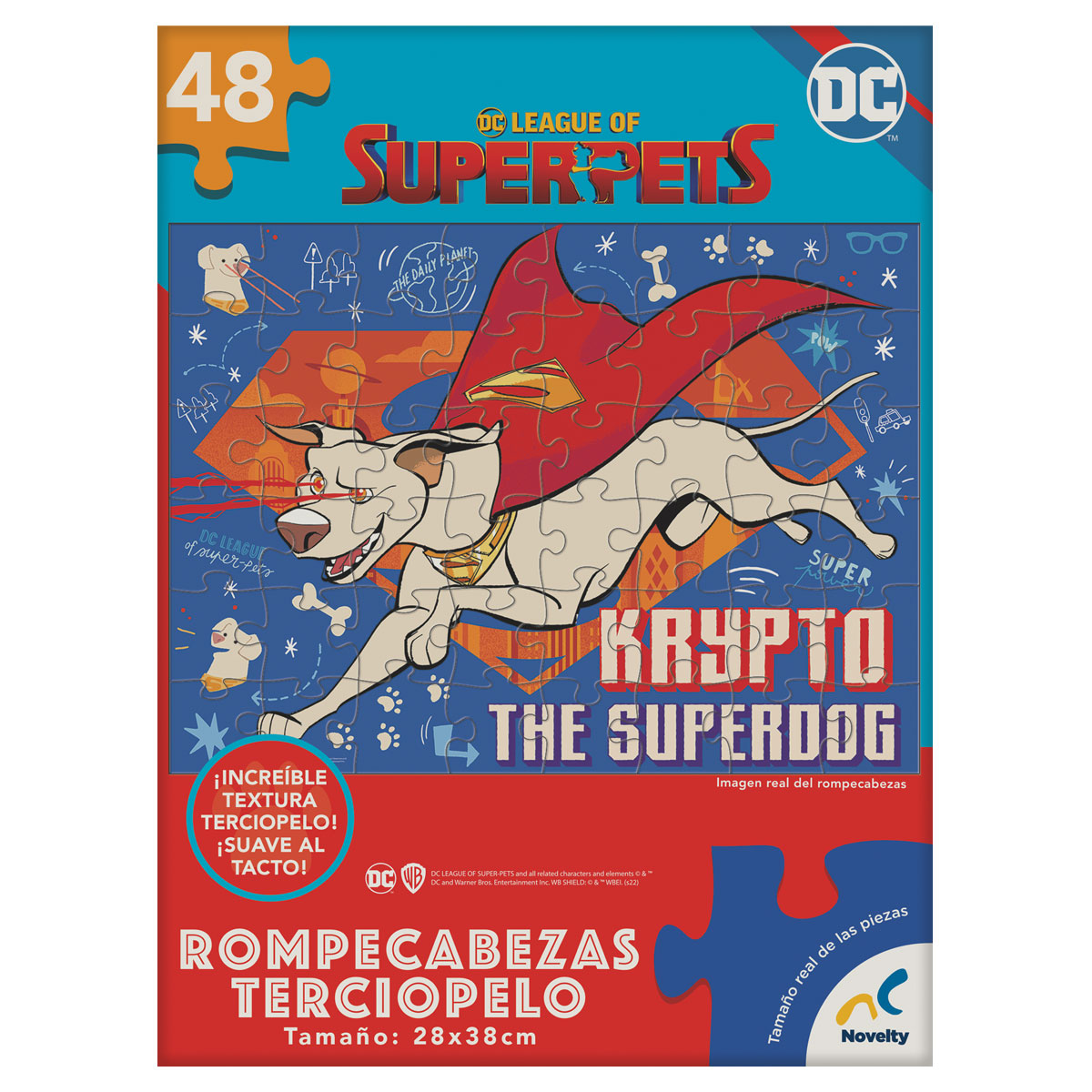 Foto 3 | Rompecabezas Con Terciopelo De Dc Super Pets - Novelty