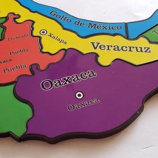 Foto 3 | Rompecabezas Grande Madera República Mexicana