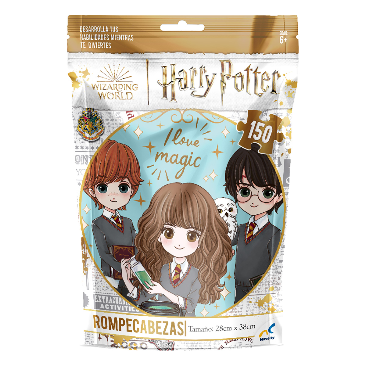 Foto 2 pulgar | Rompecabezas En Bolsa Metalizada Para Niños De Harry Potter Novelty