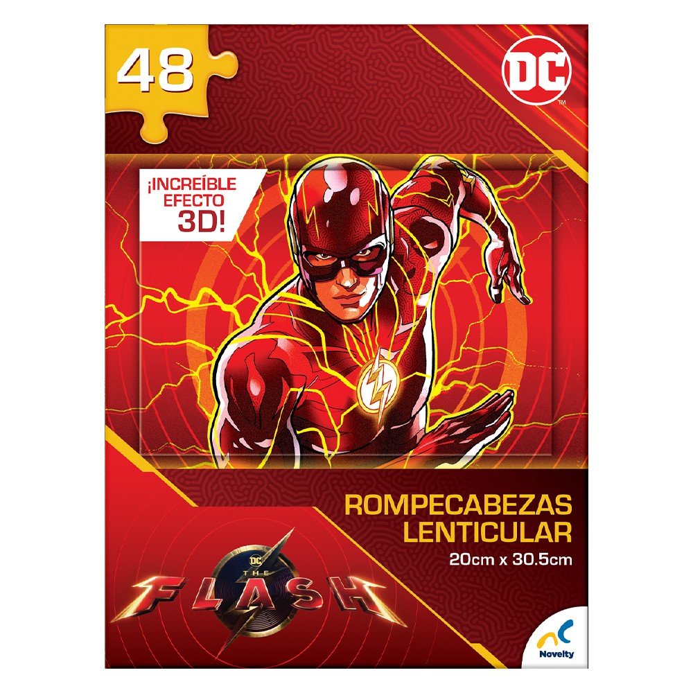 Foto 2 pulgar | Rompecabezas Lenticular Novelty The Flash 48 Piezas