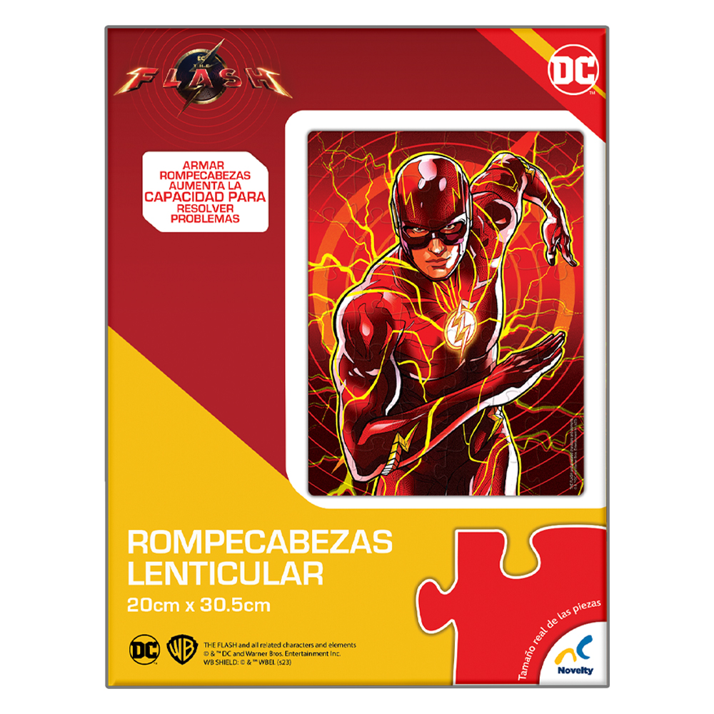 Foto 5 pulgar | Rompecabezas Lenticular Novelty The Flash 48 Piezas