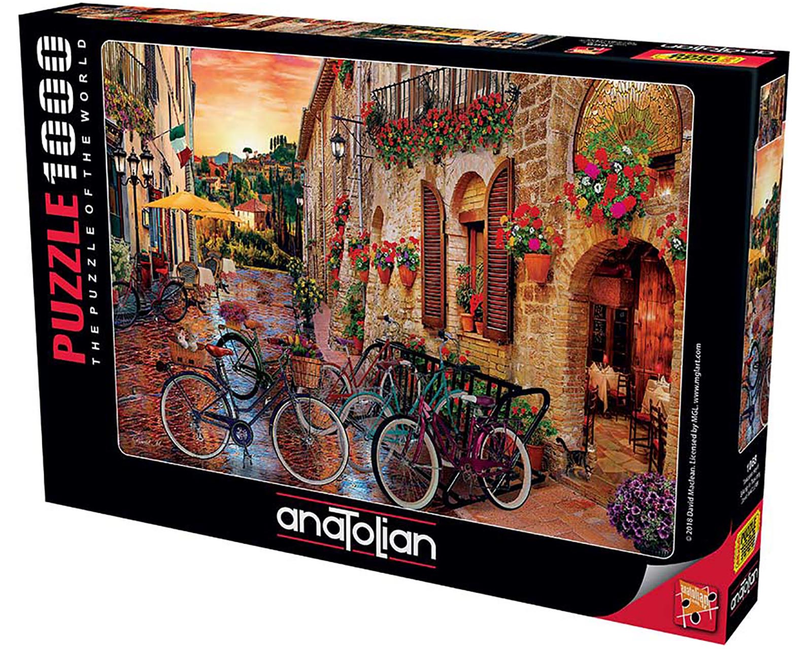 Foto 2 pulgar | Rompecabezas Anatolian David Maclean: Bicicletas en la Toscana 1000 Piezas