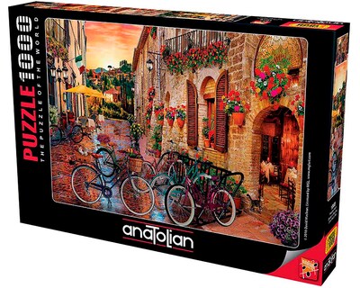 Foto 1 | Rompecabezas Anatolian David Maclean: Bicicletas en la Toscana 1000 Piezas