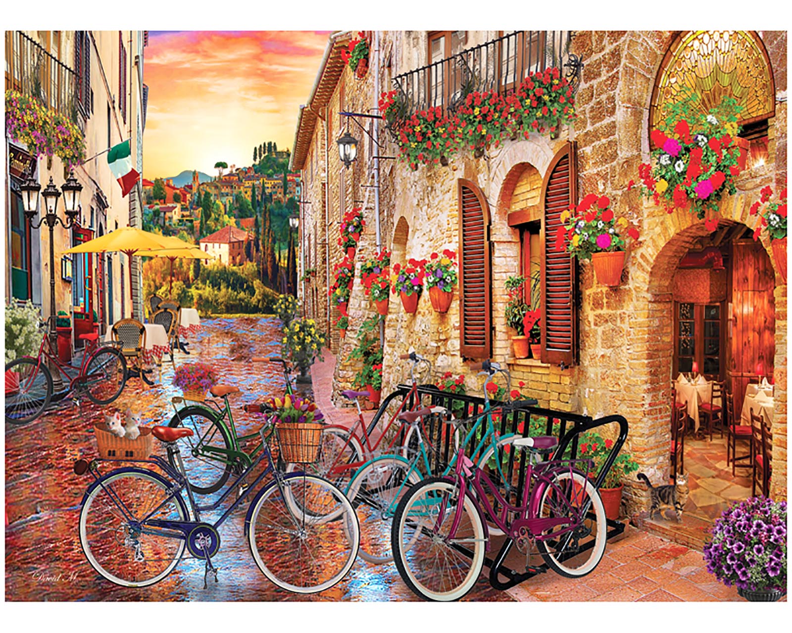 Foto 2 | Rompecabezas Anatolian David Maclean: Bicicletas en la Toscana 1000 Piezas