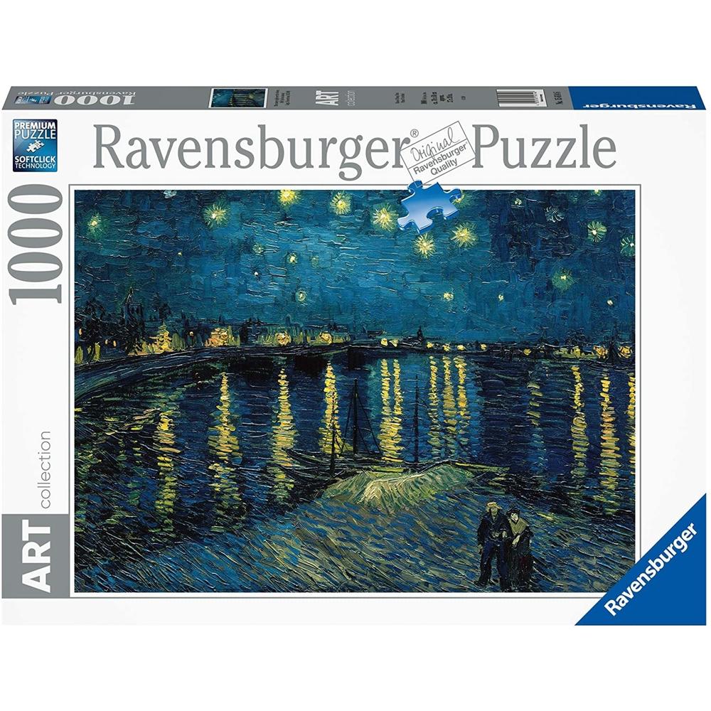 Foto 2 pulgar | Rompecabezas Ravensburger Van Gogh: Noche Estrellada 1000 Piezas