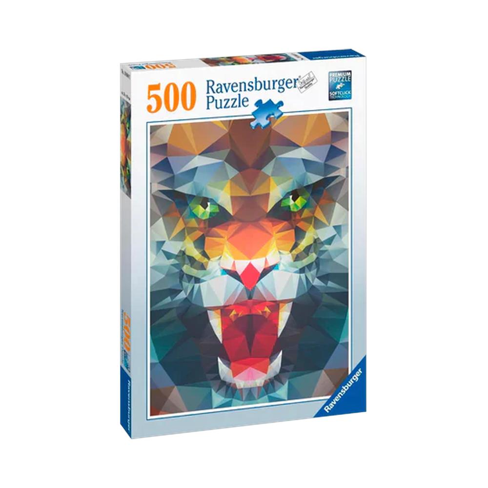 Rompecabezas Tigre Poligonal 500 Piezas Ravensburger