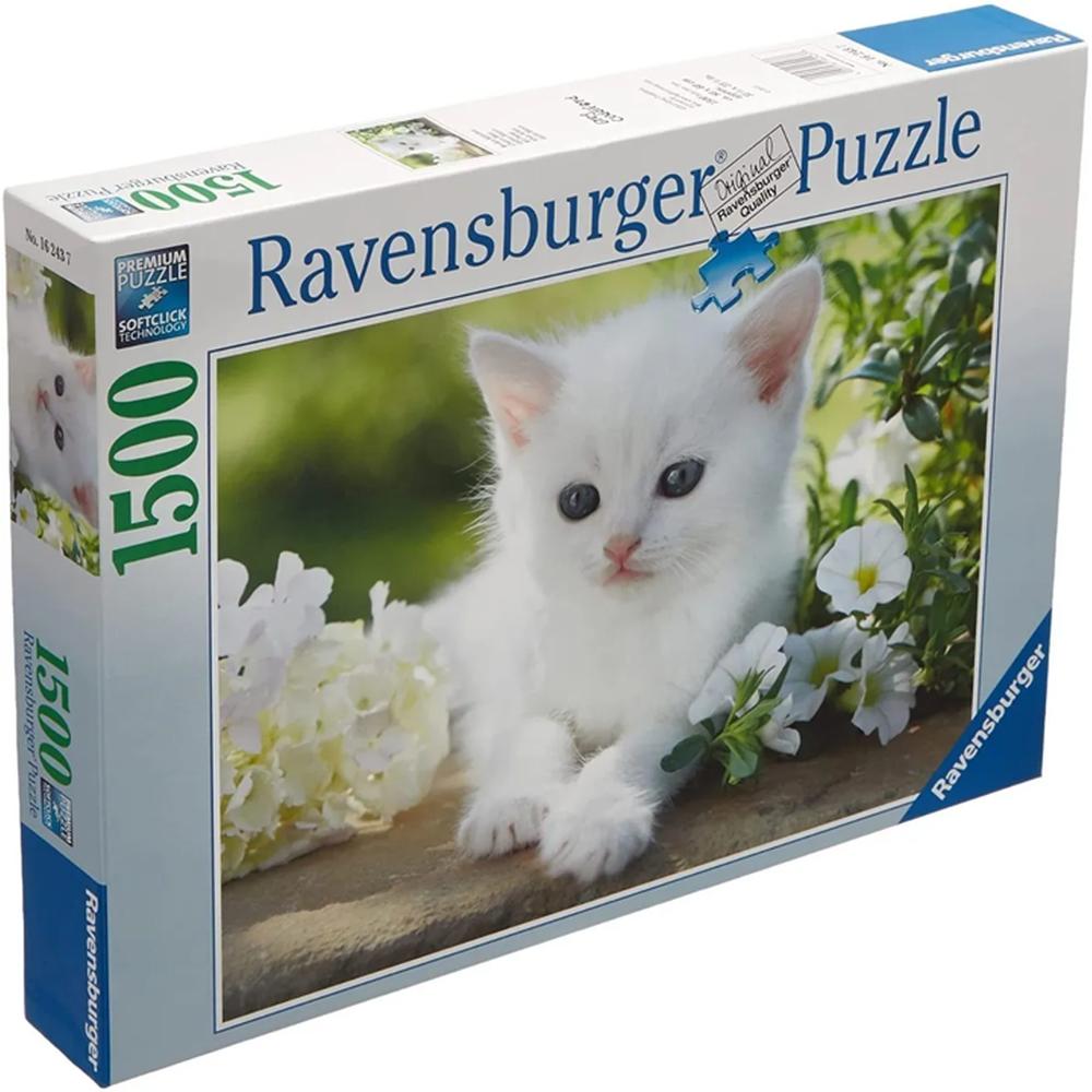 Foto 2 pulgar | Rompecabezas Gatito Blanco 1500 Piezas Ravensburger