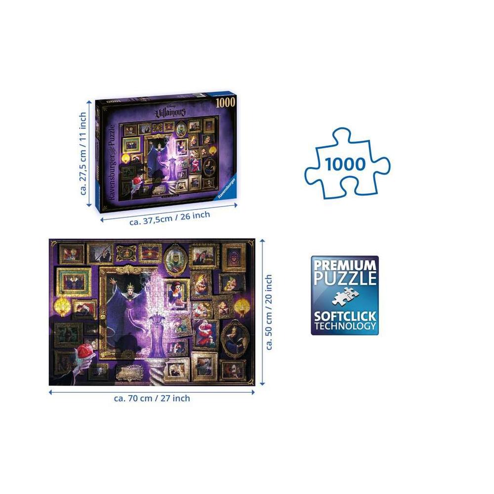 Foto 4 pulgar | Rompecabezas Disney Villanos Evil Queen Ravensburger 1000 Piezas