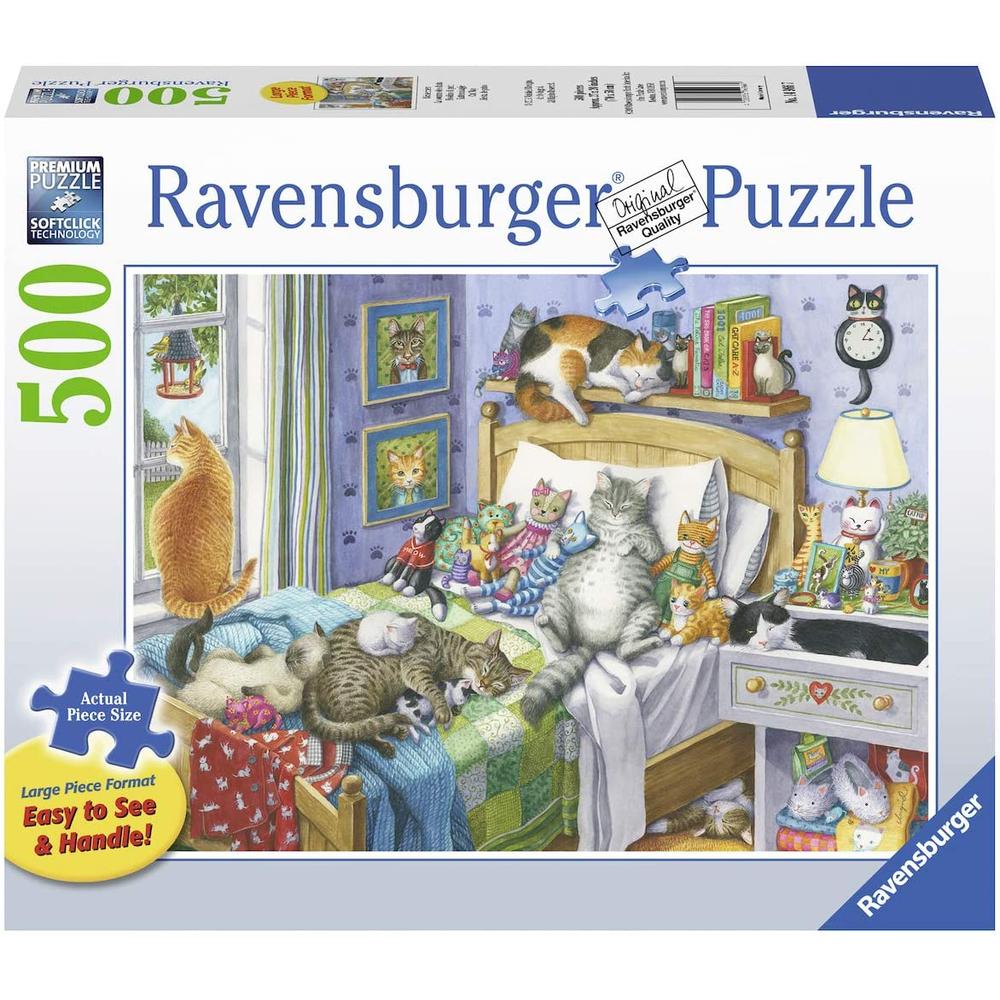 Foto 2 pulgar | Rompecabezas Ravensburger Siesta de Gatos 500 Piezas