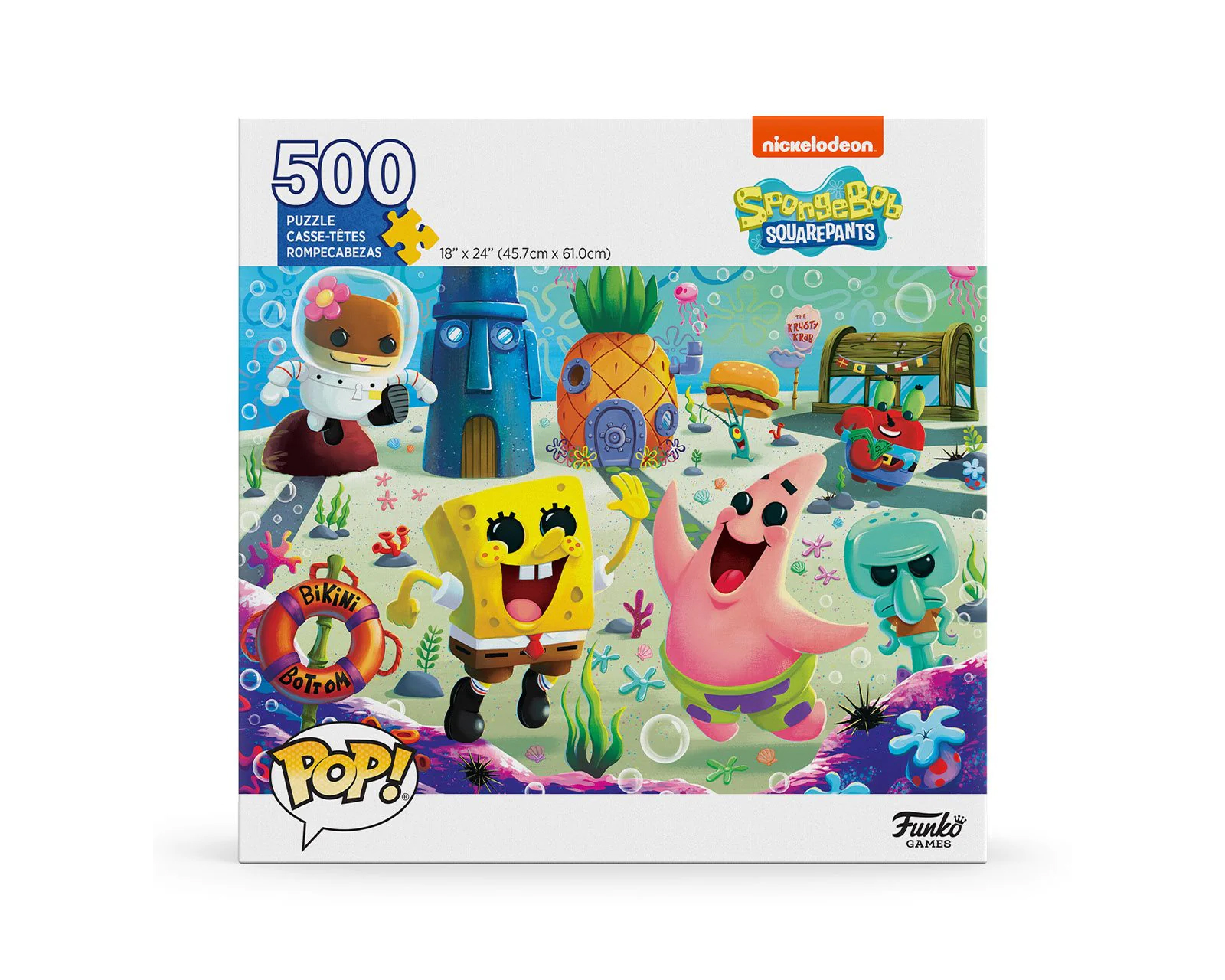 Rompecabezas Funko F-0024 Multicolor Bob Esponja 500 Piezas