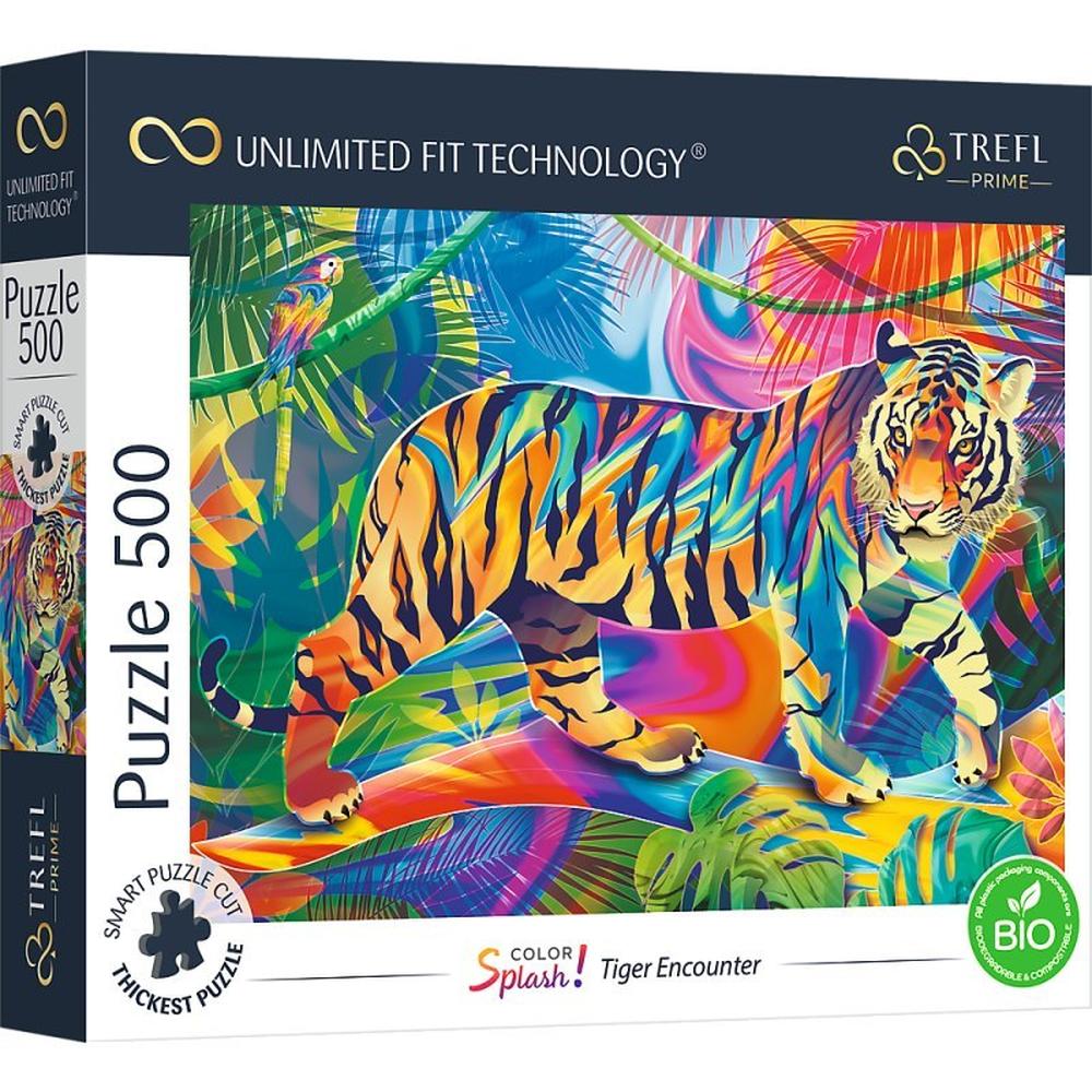 Foto 2 pulgar | Rompecabezas Novelty Trefl Prime Unlimited Fit Technology Tigre 500 Piezas