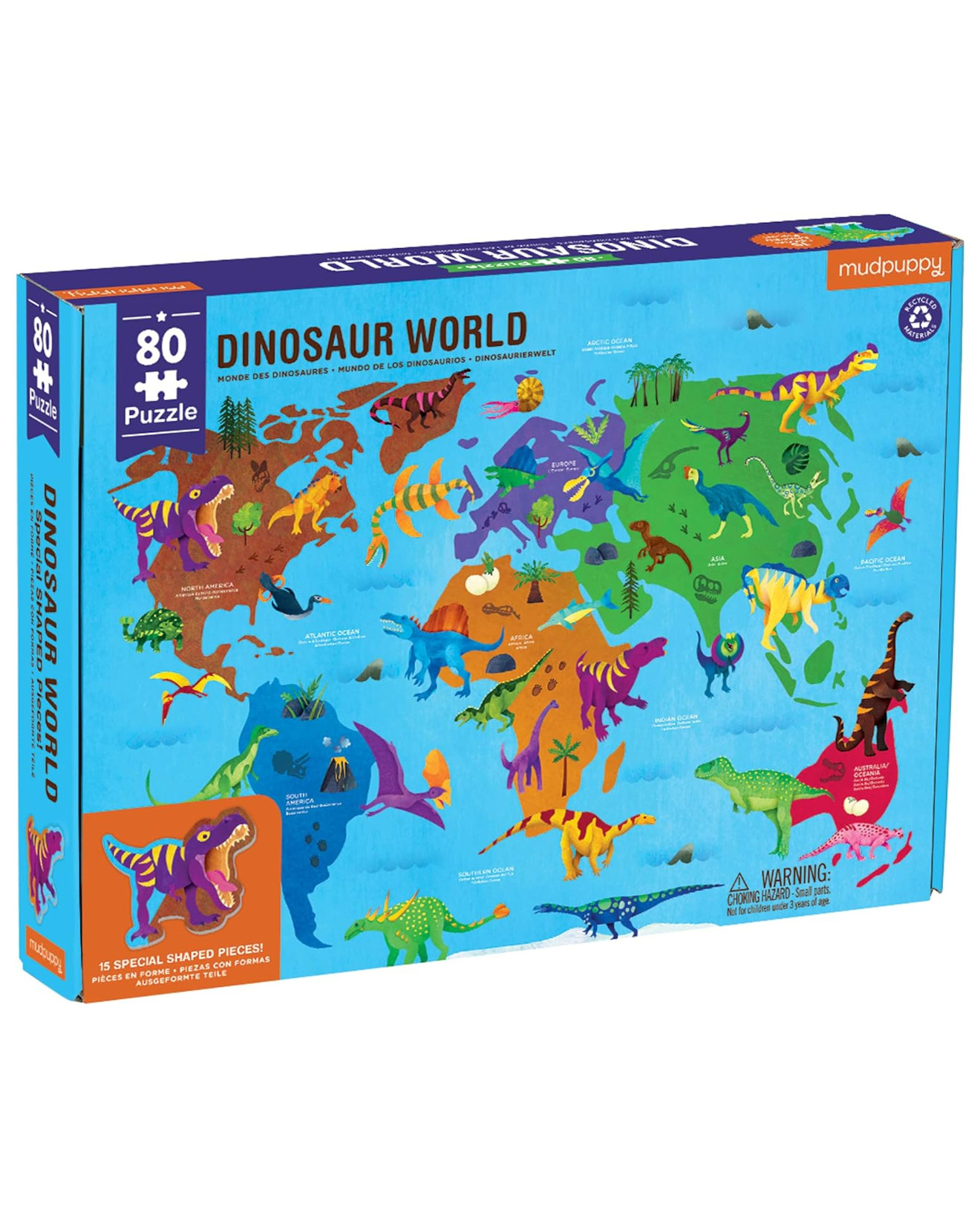 Rompecabezas Dinosaur World  80 Piezas Puzzle