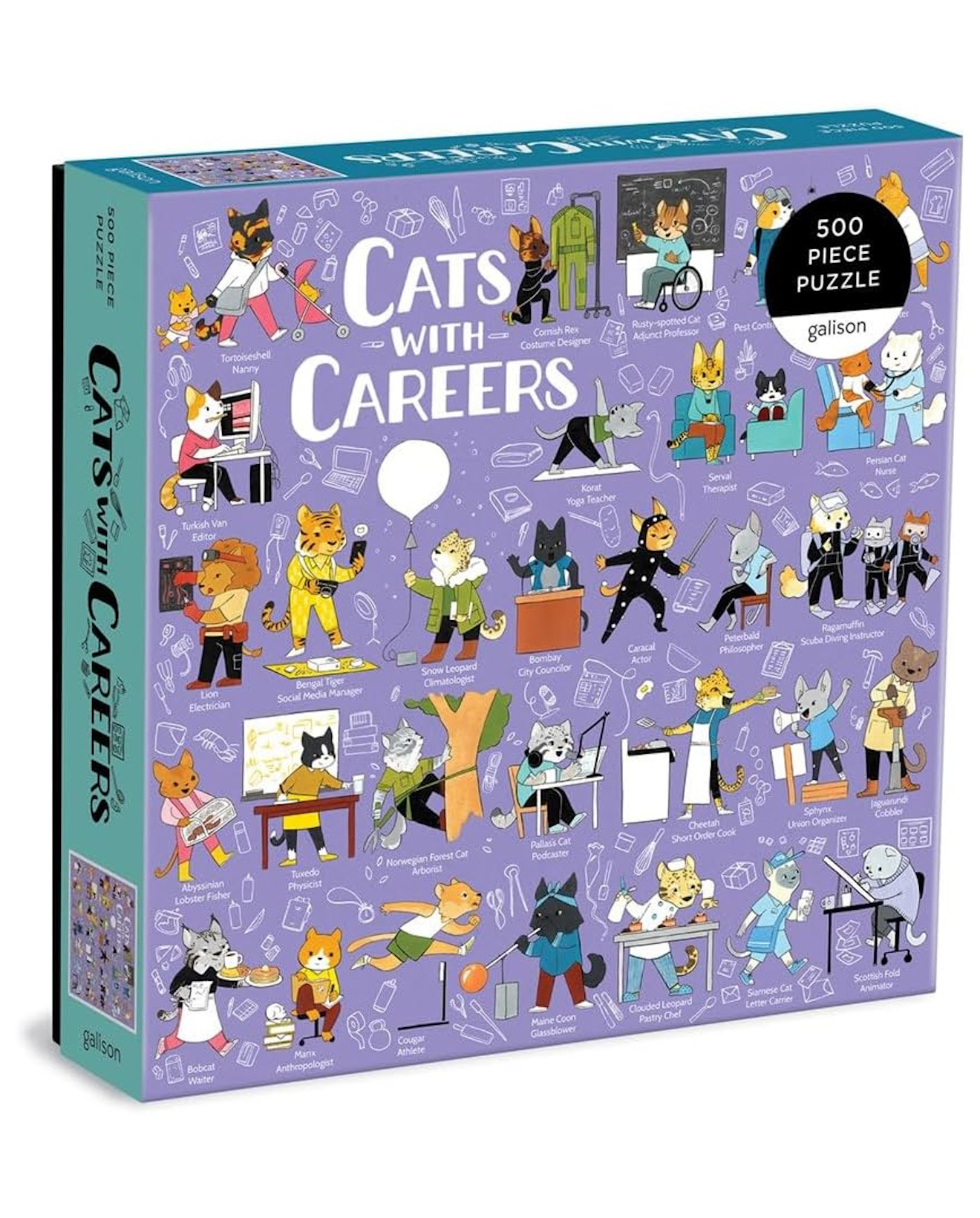 Rompecabezas Cats With Careers 500 Piezas