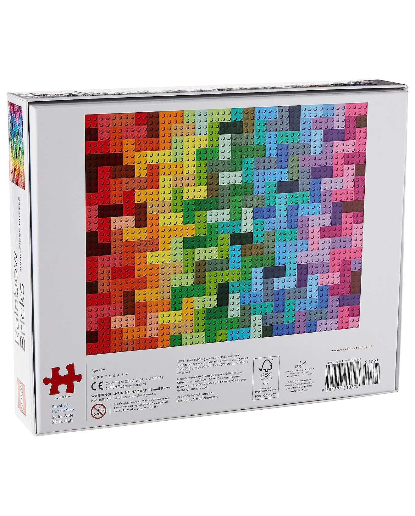 Foto 3 pulgar | Rompecabezas Lego Rainbow Bricks 1000 Piezas Puzzle