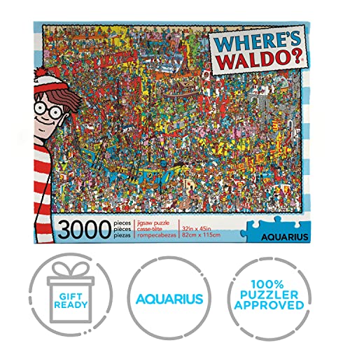 Foto 8 pulgar | Rompecabezas Aquarius Where's Waldo 3000 Piezas - Venta Internacional