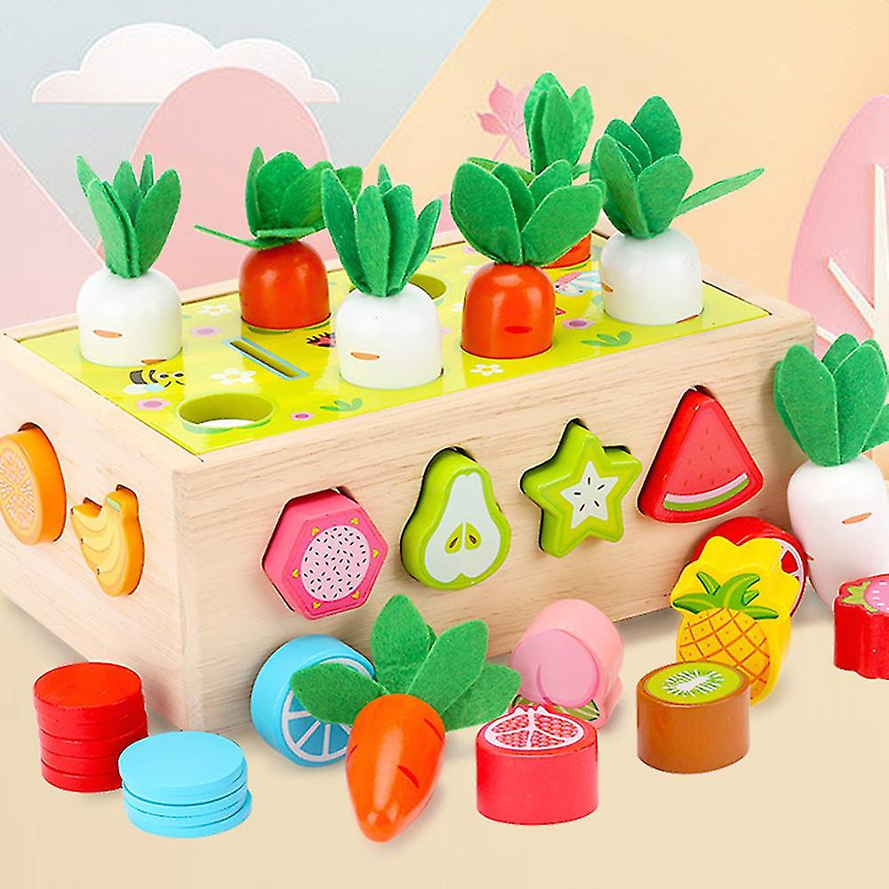 Foto 4 pulgar | Venta Internacional - Juego De Rompecabezas Montessori Con Forma De Fruta De Madera Montessori