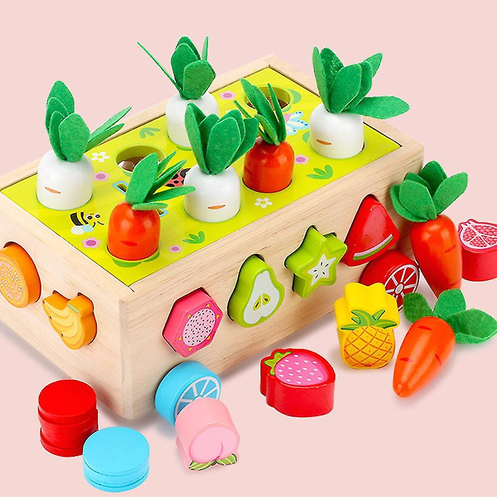 Foto 5 pulgar | Venta Internacional - Juego De Rompecabezas Montessori Con Forma De Fruta De Madera Montessori