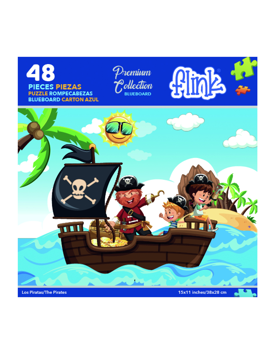 Rompecabezas Infantil Flink Los Piratas 48 Piezas