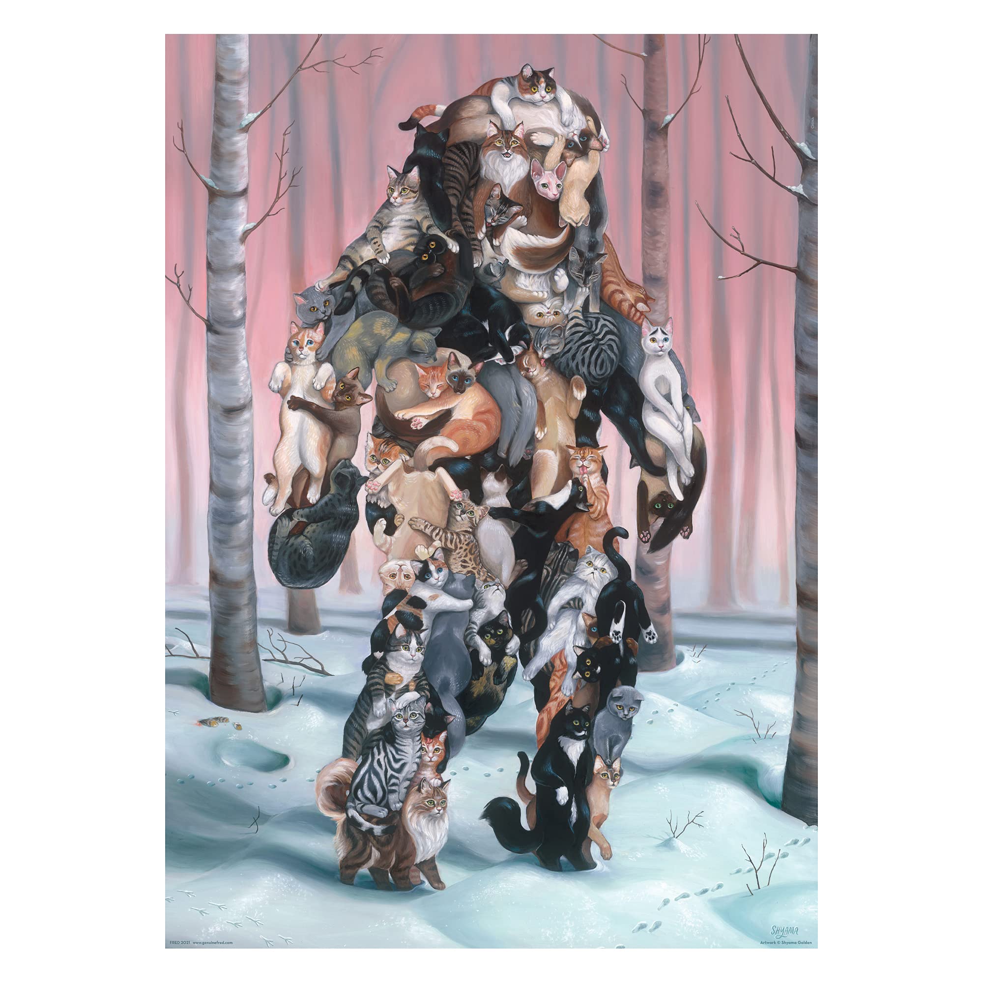 Rompecabezas Fred Catsquatch de Shyama Golden 1000 Piezas - Venta Internacional