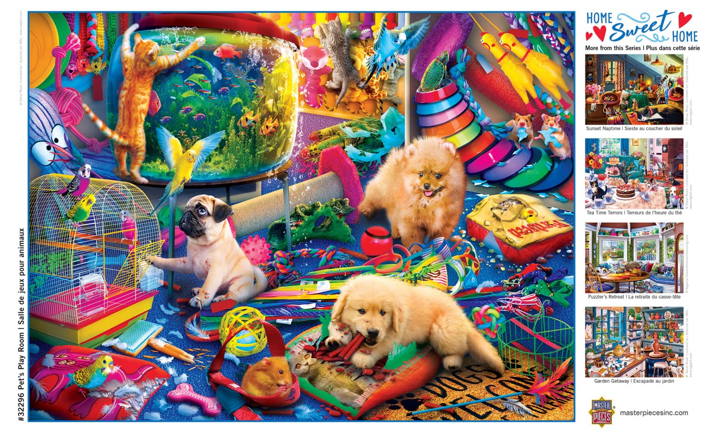 Foto 5 pulgar | Rompecabezas MasterPieces Pet's Playroom 550 Piezas - Venta Internacional