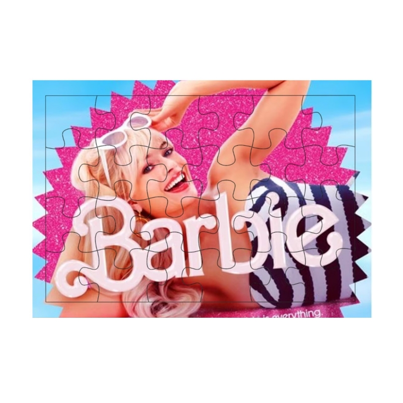 Puzzle Barbie The Movie Wood De 24 Piezas Para Niñas Mayores De 3 Años - Venta Internacional.