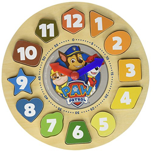 Foto 2 pulgar | Rompecabezas Paw Patrol Shape Sorter Reloj 12 Piezas - Venta Internacional