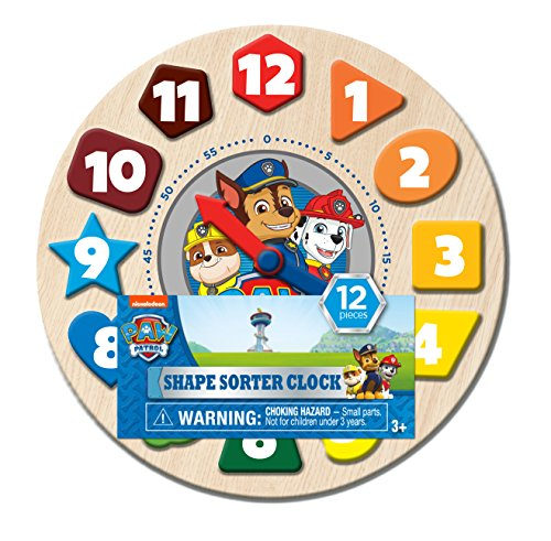 Foto 3 pulgar | Rompecabezas Paw Patrol Shape Sorter Reloj 12 Piezas - Venta Internacional