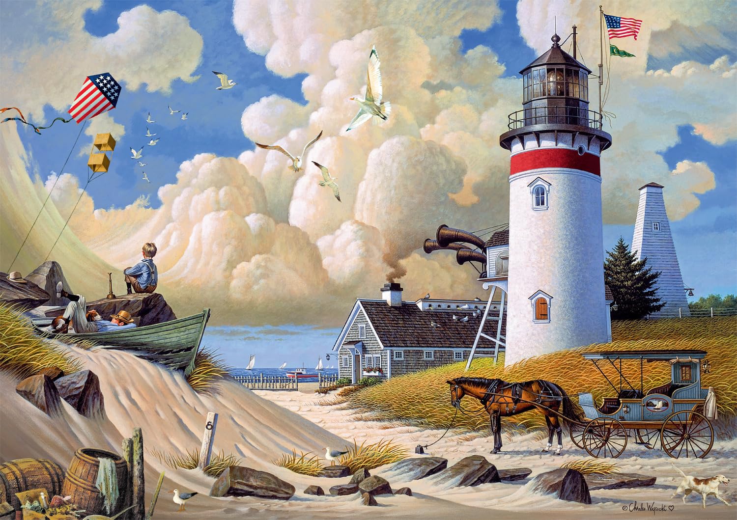 Foto 2 pulgar | Rompecabezas Buffalo Games Charles Wysocki Dreamers 300 Piezas - Venta Internacional