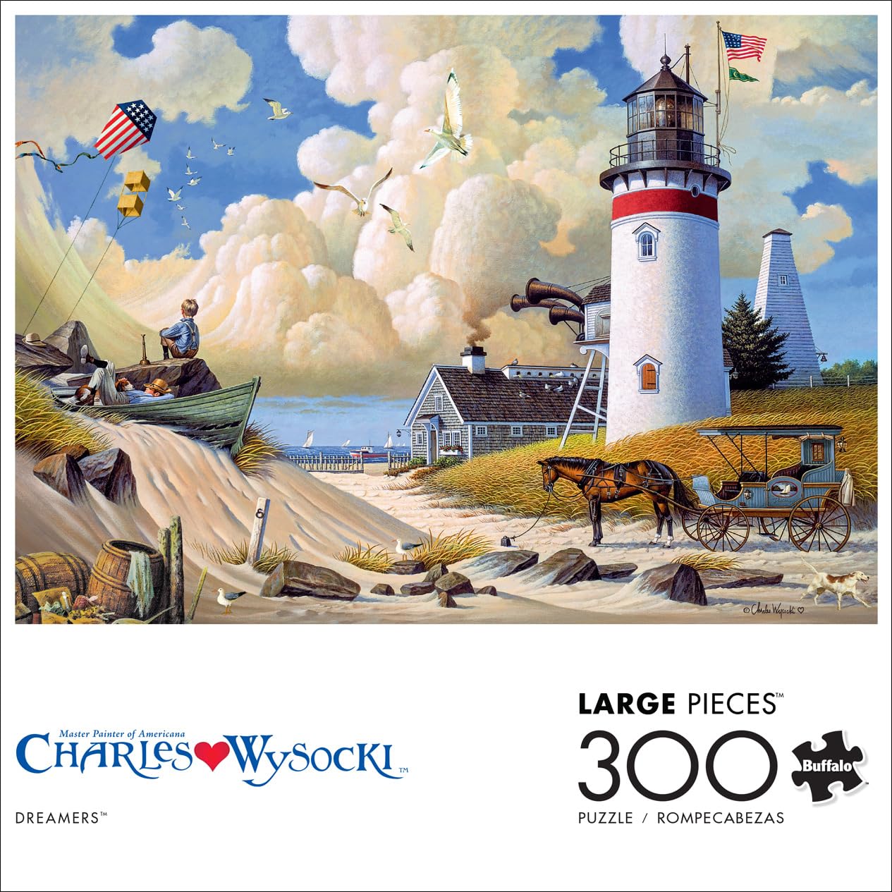 Foto 2 | Rompecabezas Buffalo Games Charles Wysocki Dreamers 300 Piezas - Venta Internacional