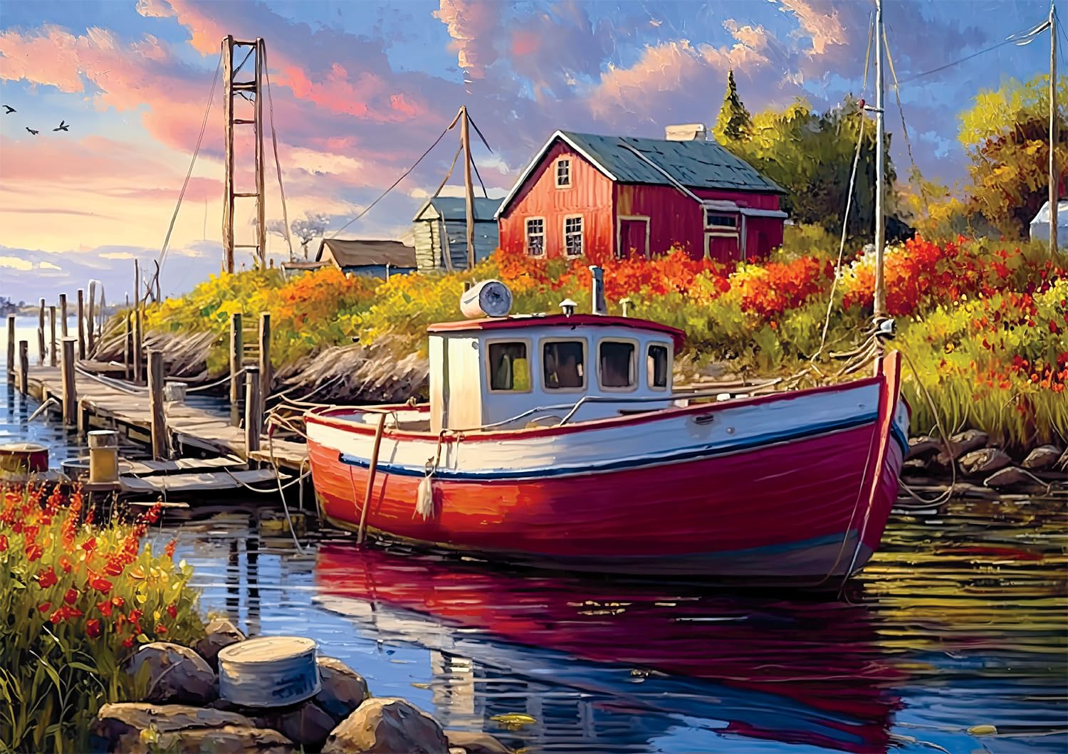 Rompecabezas Buffalo Games Imagine It Images Old Boathouse 500 Piezas - Venta Internacional