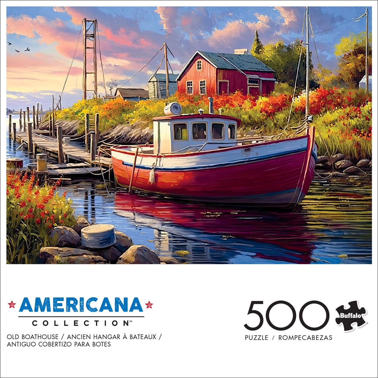 Foto 2 | Rompecabezas Buffalo Games Imagine It Images Old Boathouse 500 Piezas - Venta Internacional