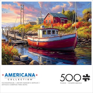 Foto 2 | Rompecabezas Buffalo Games Imagine It Images Old Boathouse 500 Piezas - Venta Internacional