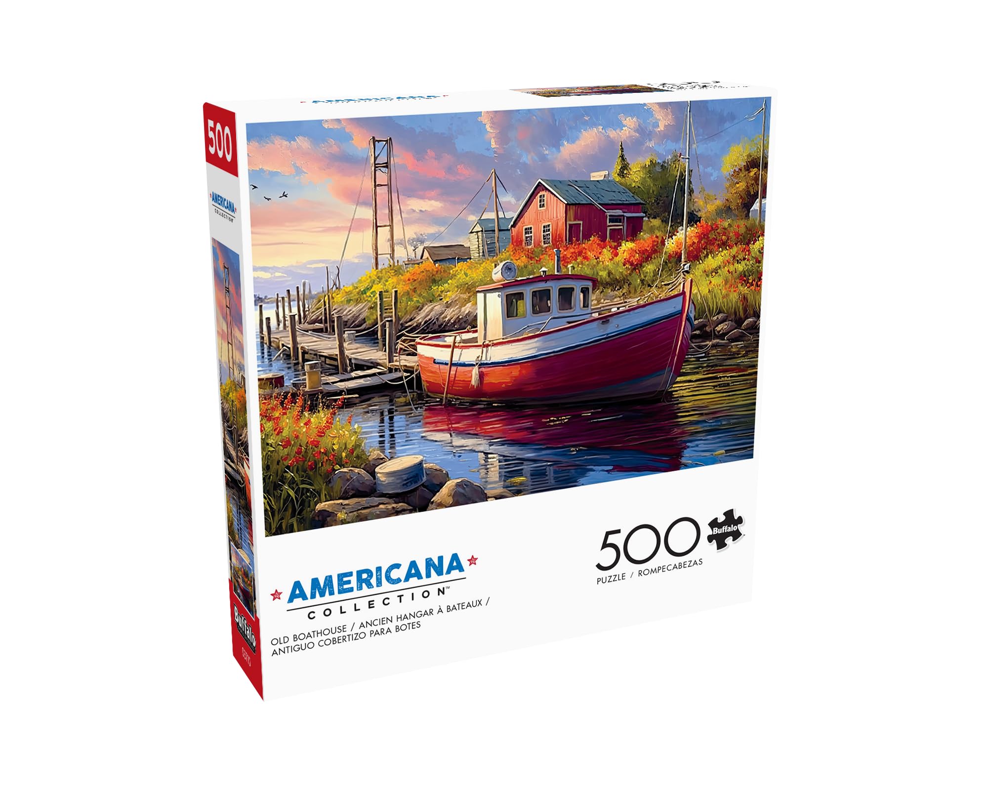 Foto 4 pulgar | Rompecabezas Buffalo Games Imagine It Images Old Boathouse 500 Piezas - Venta Internacional