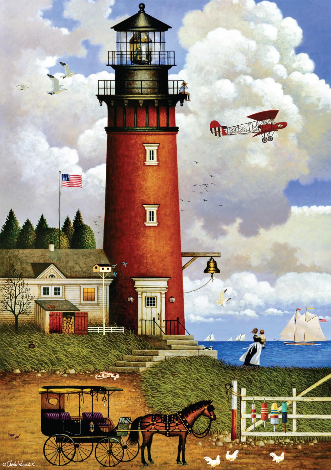 Foto 1 | Rompecabezas Buffalo Games Charles Wysocki 300 Piezas - Venta Internacional
