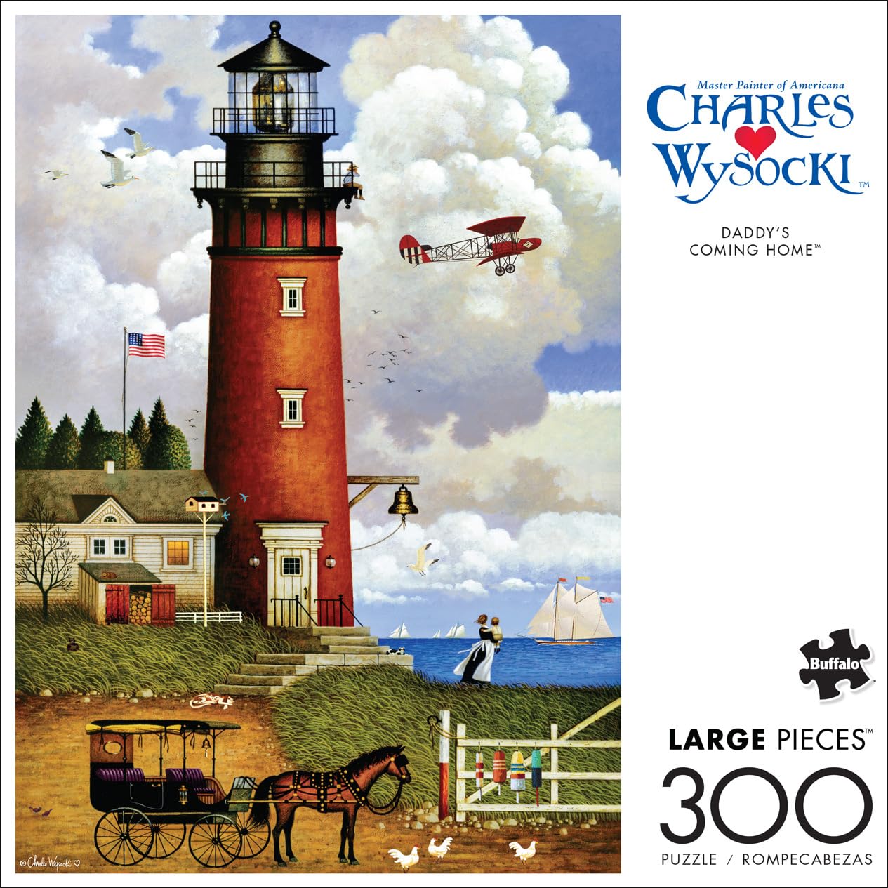 Foto 3 pulgar | Rompecabezas Buffalo Games Charles Wysocki 300 Piezas - Venta Internacional