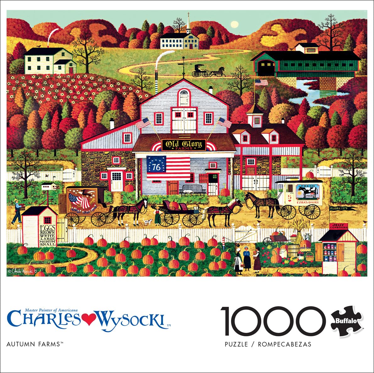 Foto 3 pulgar | Rompecabezas Buffalo Games Charles Wysocki Granjas Otoñales 1000 Piezas - Venta Internacional