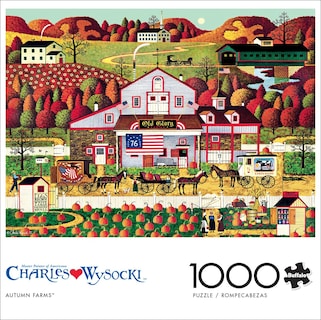 Foto 2 | Rompecabezas Buffalo Games Charles Wysocki Granjas Otoñales 1000 Piezas - Venta Internacional