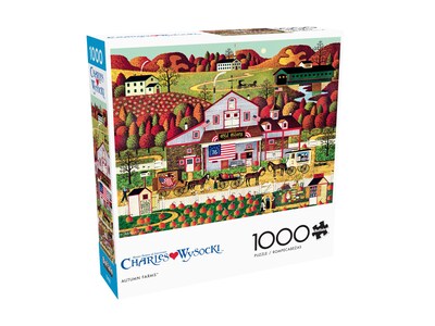 Foto 3 | Rompecabezas Buffalo Games Charles Wysocki Granjas Otoñales 1000 Piezas - Venta Internacional